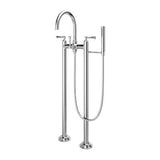Tisbury Traditional 2-Handle Tub Filler with Hand Shower in Polished Chrome