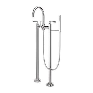 Tisbury Traditional 2-Handle Tub Filler with Hand Shower in Polished Chrome