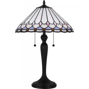 Quoizel TF6149MBK Tiffany Table lamp tiffany 2 lights matte black Table Lamp
