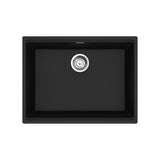FRANKE MAG11023-ONY-S Maris Undermount 25-in x 18.94-in Granite Single Bowl Kitchen Sink in Onyx In Onyx