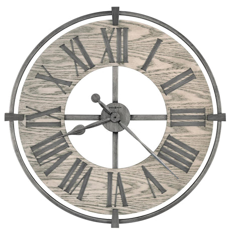 Howard Miller Eli Wall Clock 625-646 ? 32? Oversized Wrought Iron and Wood with Quartz Movement