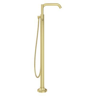 Pfister Brushed Gold 2-handle Tub Filler With Hand Shower LG6-1TNTBG