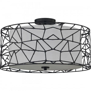 Quoizel QSF5274MBK Newcastle Semi flush 4 light matte black Semi-Flush Mount