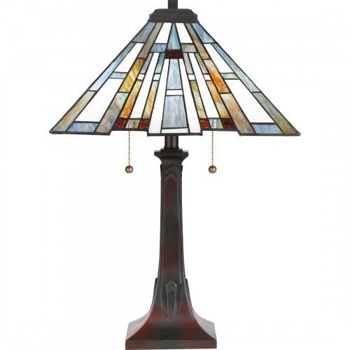 Quoizel TFMK6325VA Maybeck Table lamp tiffany 2 light valiant bronz Table Lamp