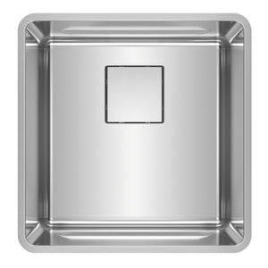 FRANKE PTX110-17 Pescara 18-in. x 18-in. 18 Gauge Stainless Steel Undermount Single Bowl Kitchen Sink - PTX110-17 In Pearl