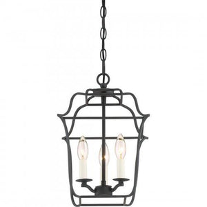 Quoizel GLY5203BA Gallery 3 light foyer ryl ebony Pendant