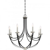 Quoizel ANA5008K Alana 8 light chandelier mystic blk Chandelier