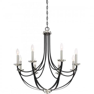 Quoizel ANA5008K Alana 8 light chandelier mystic blk Chandelier