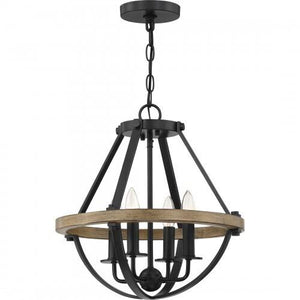 Quoizel BRL1716EK Bartlett Semi- flush mount 4 light earth black Semi-Flush Mount