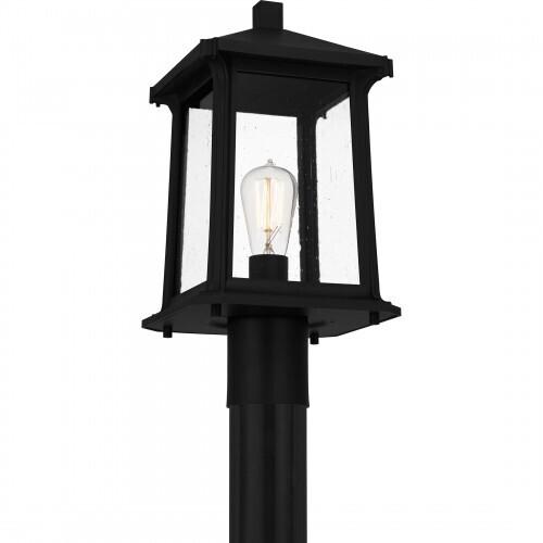 Quoizel SAT9009MBK Satterfield Outdoor post 1 light matte black Outdoor Lantern