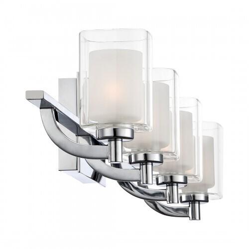 Quoizel KLT8604CLED Kolt Led bath fixture 4 light polished chrome Bath Light