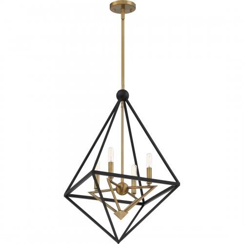 Quoizel LVR5204WT Louvre Foyer 4 light western bronze Pendant