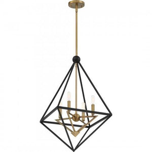 Quoizel LVR5204WT Louvre Foyer 4 light western bronze Pendant