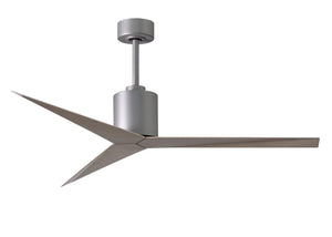 Matthews Fan EK-BN-GA Eliza 3-blade paddle fan in Brushed Nickel finish with gray ash all-weather ABS blades. Optimized for wet locations.