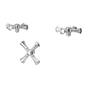 Tisbury 3-Handle Tub Filler Cross Handle Kit in Polished Chrome