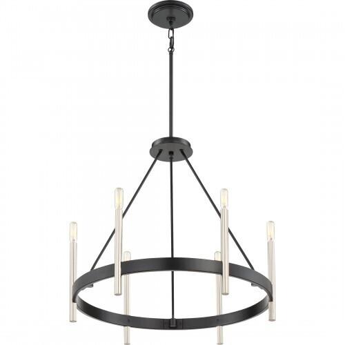 Quoizel ATH5006K Anthem 6 light chandelier mystic black Chandelier