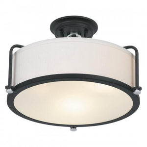 Quoizel QF1715EK Rigel Semi-flush mount 3 light earth black Semi-Flush Mount