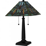 Quoizel TF16144MBK Tiffany Table lamp tiffany 2 lights matte black Table Lamp