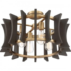 Quoizel QOP5196AB Cordelia Pendant  4 light aged brass Pendant