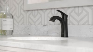 Pfister Matte Black Single Control Bathroom Faucet LG42-WR0B