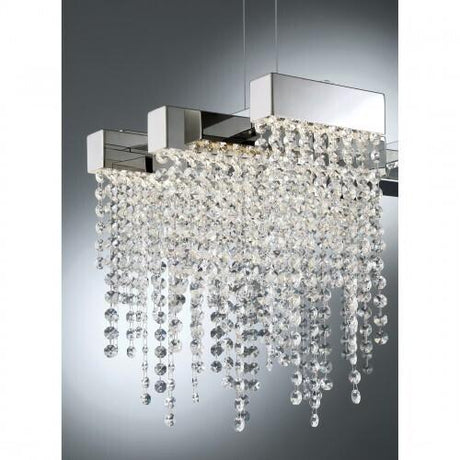 Quoizel PCCL1033PK Crystal Falls Led island polished nickel Island Light