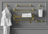 Tisbury Single Post Paper Holder in Brushed Gold
