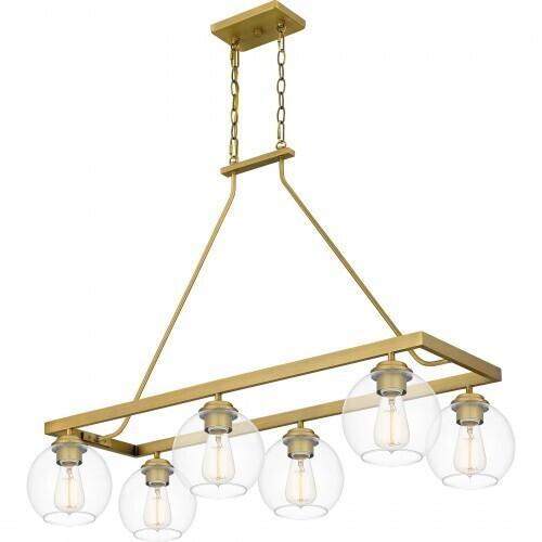 Quoizel CLD637AB Celadon Island 6 lights aged brass Island Light