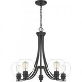 Quoizel PRUC5026MBK Pruitt Chandelier 5 light matte black Chandelier