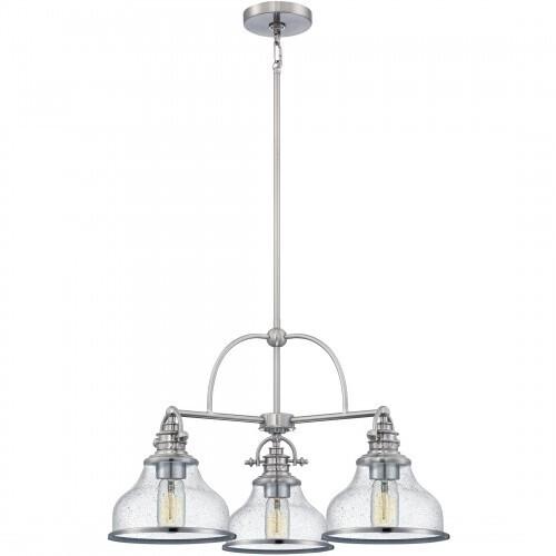 Quoizel GRTS5103BN Grant Dinette 3 light brushed nickel Chandelier