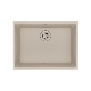 FRANKE MAG11023-CHA Maris Undermount 25-in x 18.94-in Granite Single Bowl Kitchen Sink in Champagne In Champagne