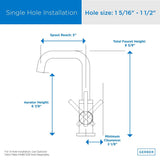 Gerber D230658BS Parma Single Handle Lavatory Faucet - Satin Black