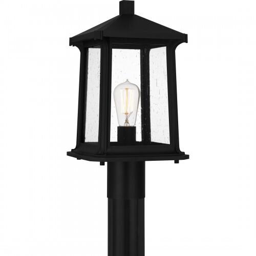Quoizel SAT9009MBK Satterfield Outdoor post 1 light matte black Outdoor Lantern