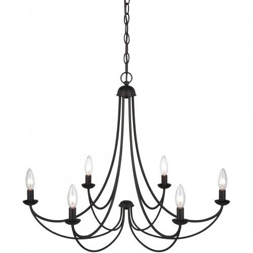 Quoizel MRN5006IB Mirren Chandelier imperial bronze 6lt Chandelier