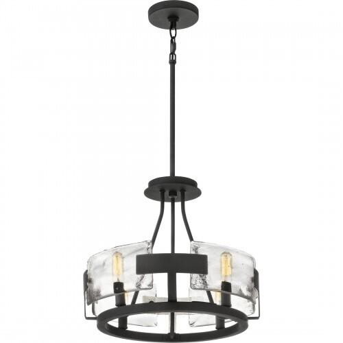 Quoizel STM1716BA Stratum Semi-flush mount 4 light royal ebony Semi-Flush Mount