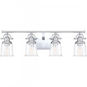 Quoizel GRT8604C Grant Bath 4 light polished chrome Bath Light