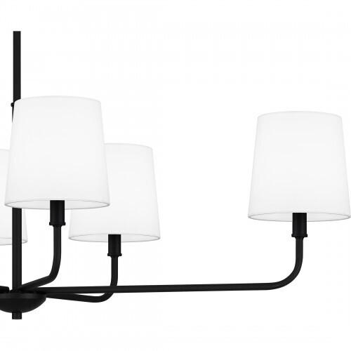 Quoizel GGR642MBK Gallagher Linear chandelier 6 lights matte black Island Light