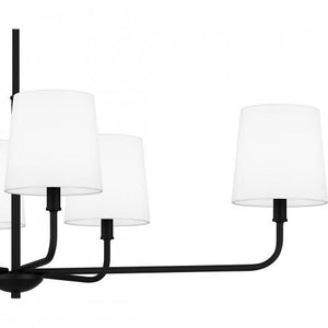 Quoizel GGR642MBK Gallagher Linear chandelier 6 lights matte black Island Light