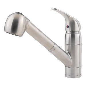 Pfirst Series 1-Handle Pull-Out Kitchen Faucet in Stainless Steel