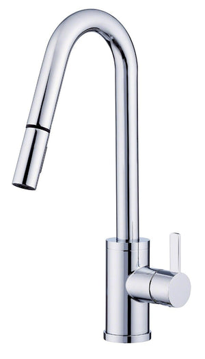 Gerber D457230BS Satin Black Amalfi Single Handle Pull-down Kitchen Faucet