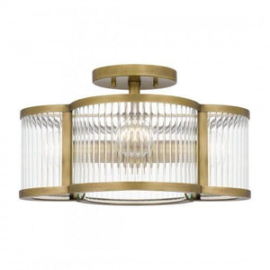 Quoizel ASR1715WS Aster Semi flush 3 lights weathered brass Semi-Flush Mount