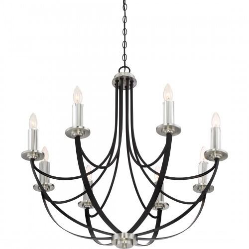 Quoizel ANA5008K Alana 8 light chandelier mystic blk Chandelier