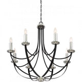 Quoizel ANA5008K Alana 8 light chandelier mystic blk Chandelier