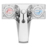 Pfirst Series 2-Handle 4" Centerset Bathroom Faucet with Blade Knobs in Polished Chrome