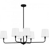 Quoizel GGR642MBK Gallagher Linear chandelier 6 lights matte black Island Light