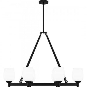 Quoizel PNG638MBK Penning Linear chandelier 6 lights matte black Island Light