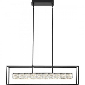 Quoizel PCDZ136MBK Dazzle Linear chandelier led light matte black Island Light