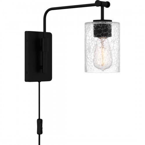 Quoizel QW16134MBK Quoizel Wood Wall 1 light matte black Wall Sconce