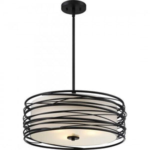 Quoizel SPL2820K Spiral 3lts pendant mystic black Pendant