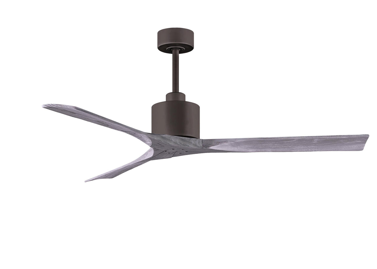 Matthews Fan NK-TB-BW-60 Nan 6-speed ceiling fan in Textured Bronze finish with 60” solid barn wood tone wood blades