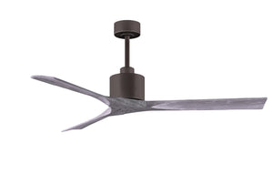 Matthews Fan NK-TB-BW-60 Nan 6-speed ceiling fan in Textured Bronze finish with 60” solid barn wood tone wood blades
